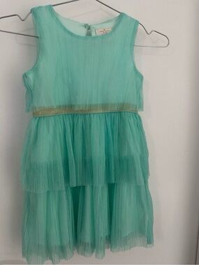 Kate Spade Mint Tulle Tiered Shimmer Dress | Size 6